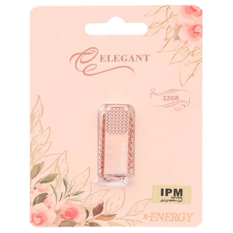 X-ENERGY ELEGANT USB2.0 Flash Memory - 32GB رزگلد (گارانتی مادام العمر IPM) - تصویر 2