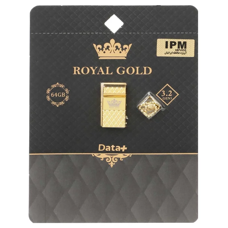 Data Plus Royal Gold USB3.2 Flash Memory - 64GB طلایی (گارانتی مادام العمر IPM) - تصویر 2