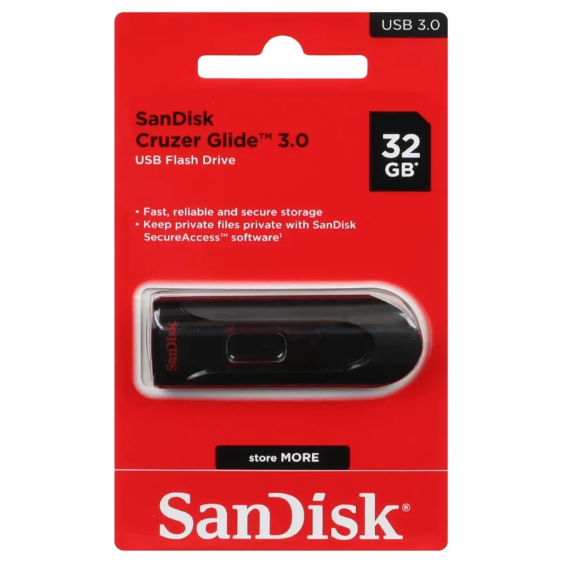 SanDisk Cruzer Glide USB3.0 Flash Memory - 32GB (گارانتی سورین) - تصویر 2
