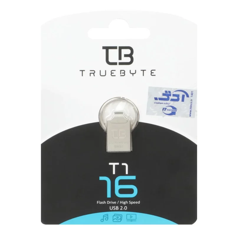 TRUEBYTE T1 USB2.0 Flash Memory-16GB نقره ای (گارانتی مادام العمر شرکت آی تین) - تصویر 2
