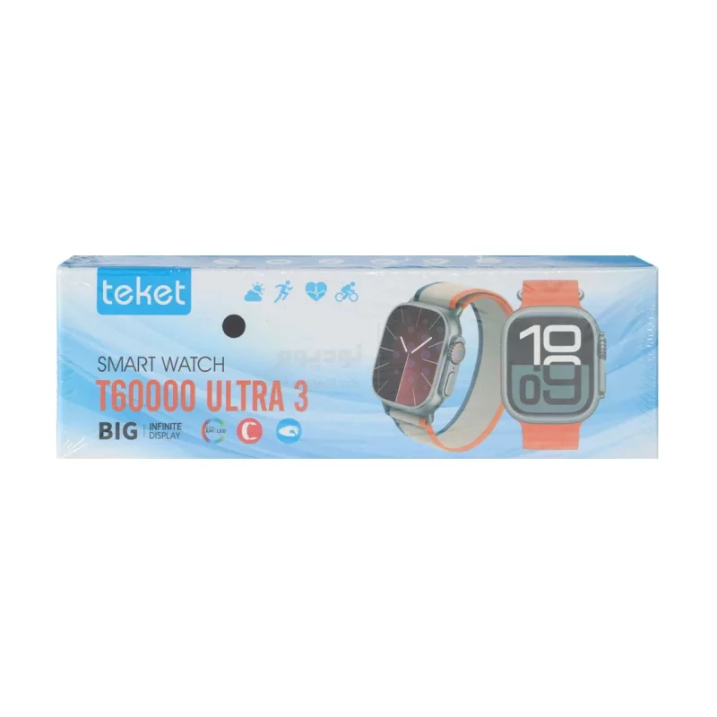 پک ساعت هوشمند teket مدل T60000 ULTRA 3 - مشکی - تصویر 4