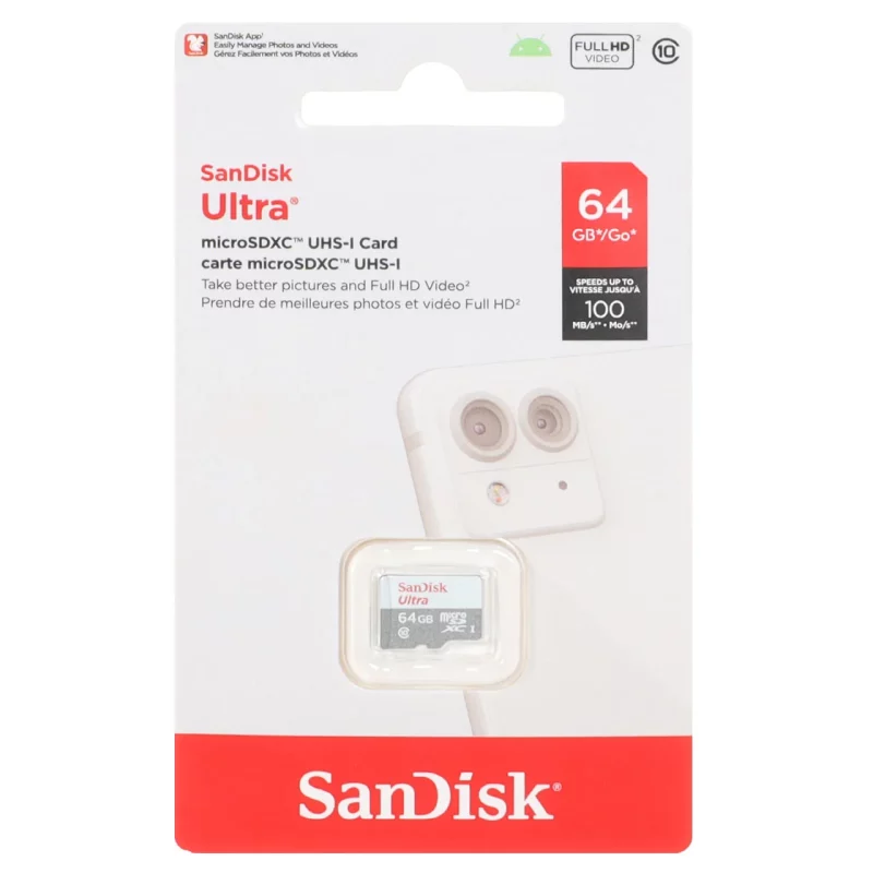 SanDisk Ultra microSDHC (100MB/S) 64GB (گارانتی سورین) - تصویر 2