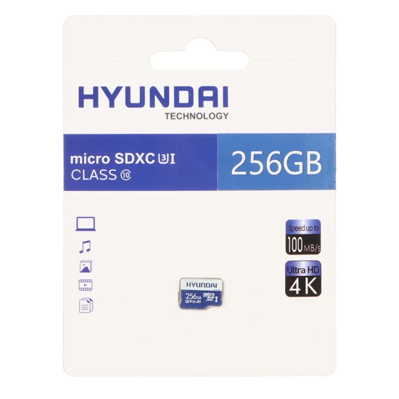 Hyundai microSDXC U3 Class 10 - 100MB/s - 256GB (گارانتی IPM) - تصویر 2