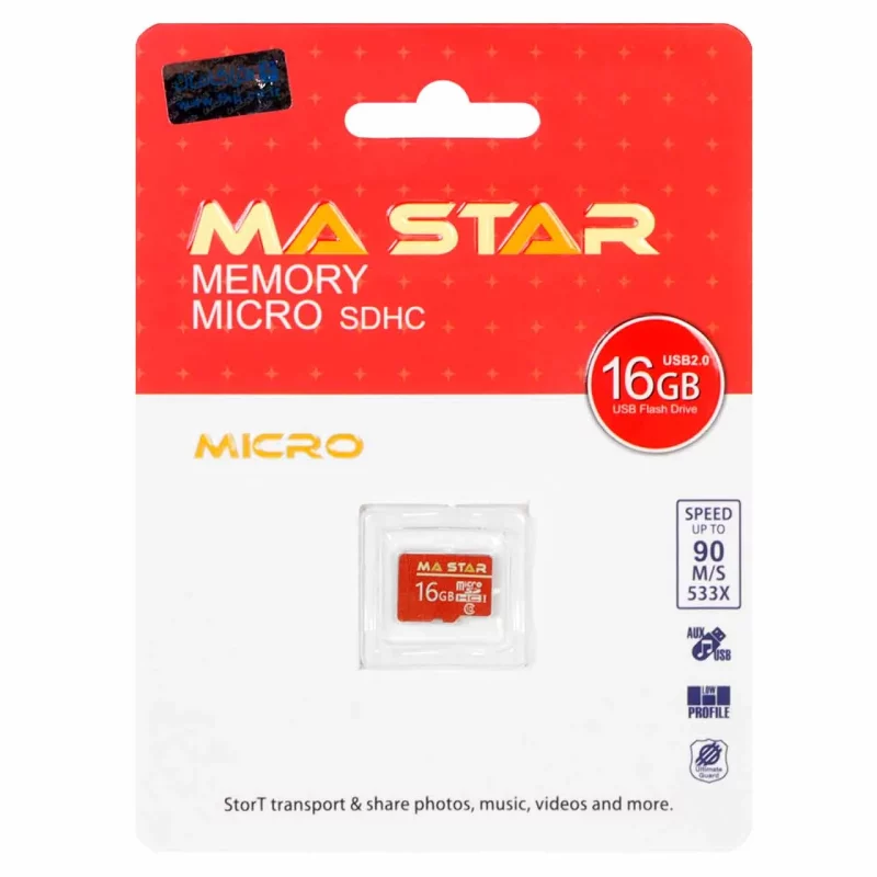 MA Star MicroSDHC U1 533X 90Mb/s - 16GB - (گارانتی فراگامان) - تصویر 2
