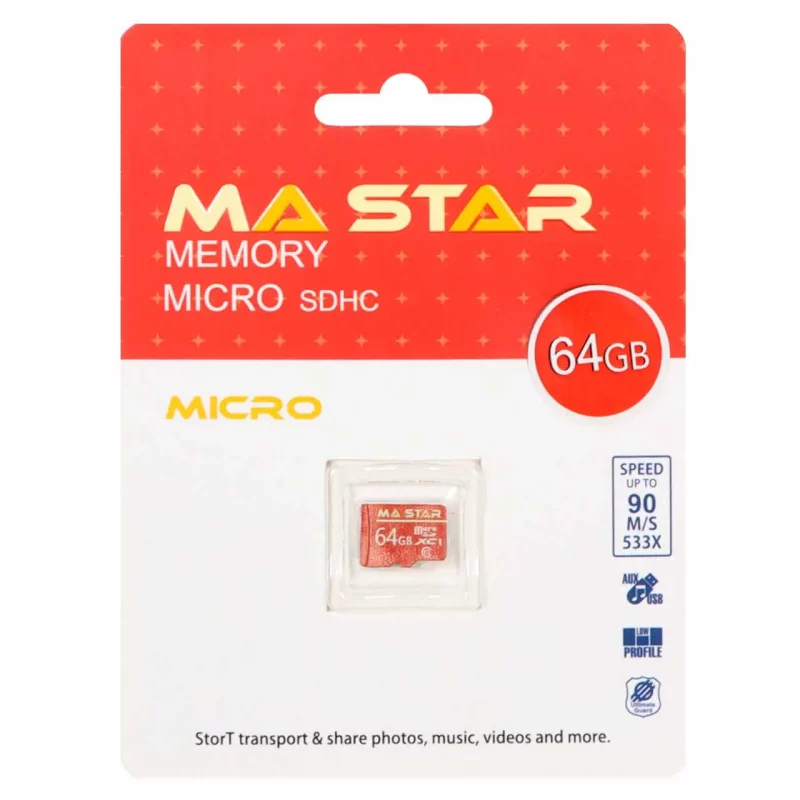 MA Star MicroSDHC U1 533X 90Mb/s - 64GB - (گارانتی فراگامان) - تصویر 2