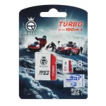 Queen tech Turbo microSDHC & adapter U1 Class 10 667X -100MB/s-8GB سفید قرمز