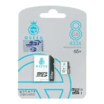 Queen tech microSDHC & adapter U1 Class 10 433X -65MB/s-8GBمشکی سفید - تصویر 3
