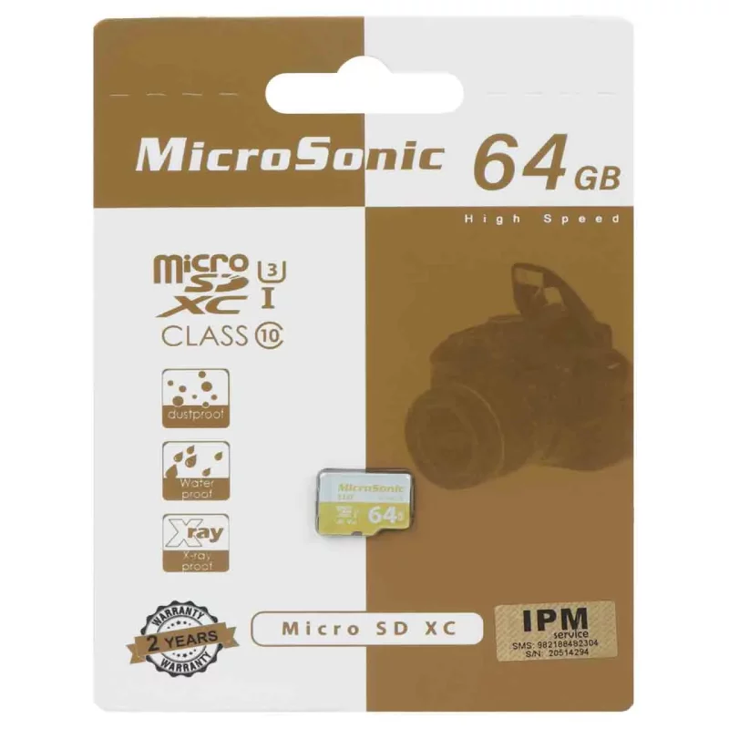 Microsonic MicroSDHC U3 A1 Class10(80MB/s)-64GB - تصویر 2