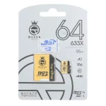 (گارانتی مادام‌العمر شرکت آی تین) Queen tech microSDHC & adapter U3 Class 10 633X -95MB/s - 64GB مشکی طلایی - تصویر 3
