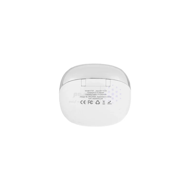 ایرفون بی سیم VIPLATINA مدل VT20 - سفید (گارانتی 18 ماه تعویض نیکان همراه) - تصویر 4