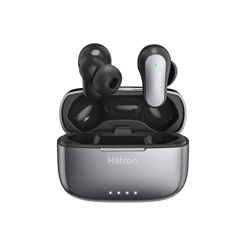 ایرفون بی سیم Hatron مدل HTW850P 6 Mic ANC+ENC - مشکی - تصویر 2