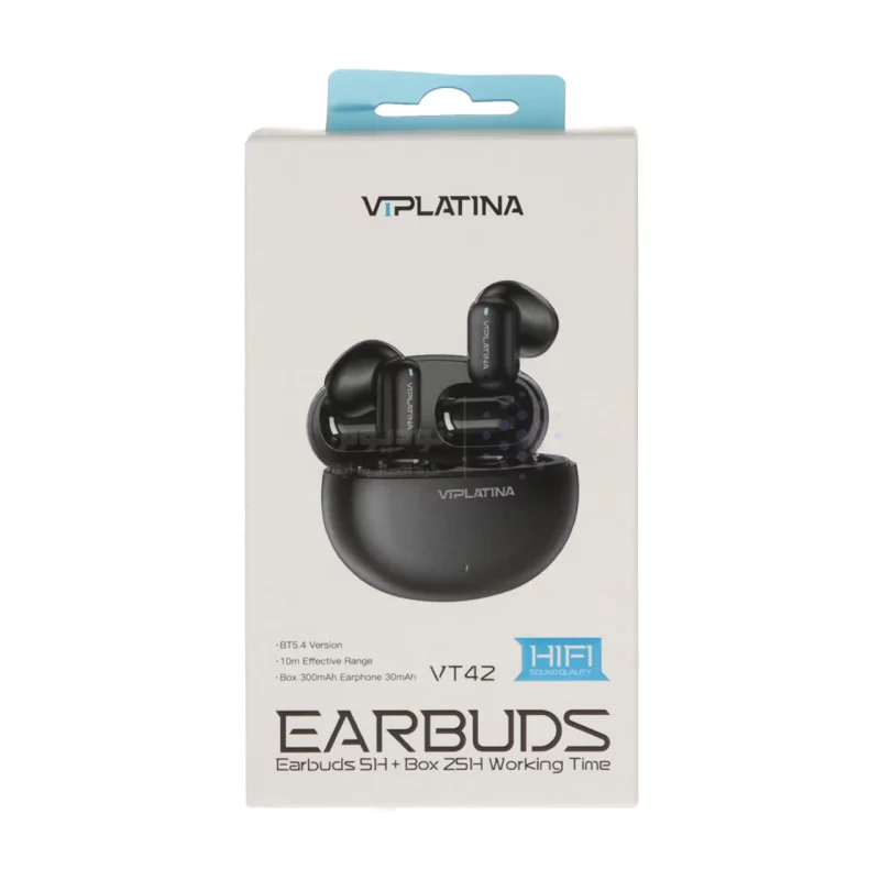 ایرفون بی سیم VIPLATINA مدل VT42 - مشکی (گارانتی 18 ماه تعویض نیکان همراه) - تصویر 4