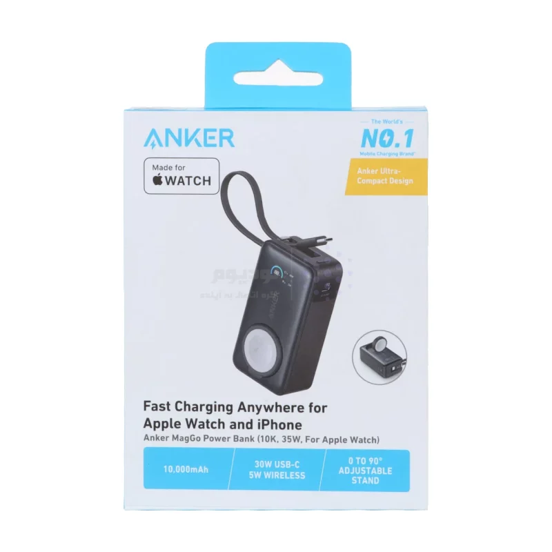 پاور بانک فست شارژ ANKER 10000mAh مدل A1657H11 35W - مشکی (گارانتی 18ماهه حافظه طلایی ایستا) - تصویر 3