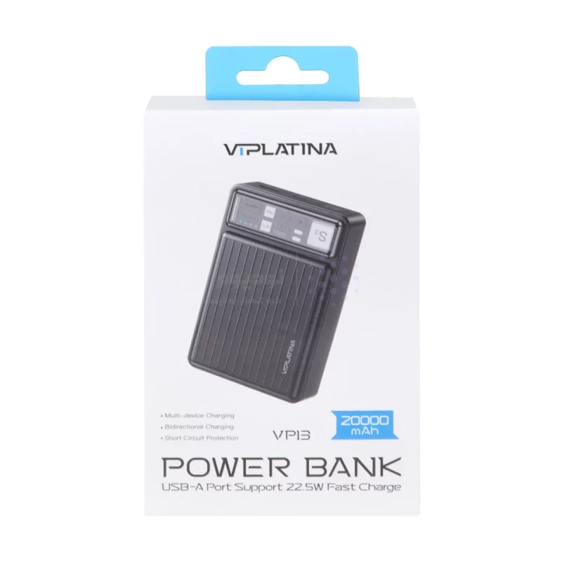 پاوربانک فست شارژ VIPLATINA 20000mAh مدل VP13 22.5W - مشکی (گارانتی 18 ماه تعویض نیکان همراه) - تصویر 4