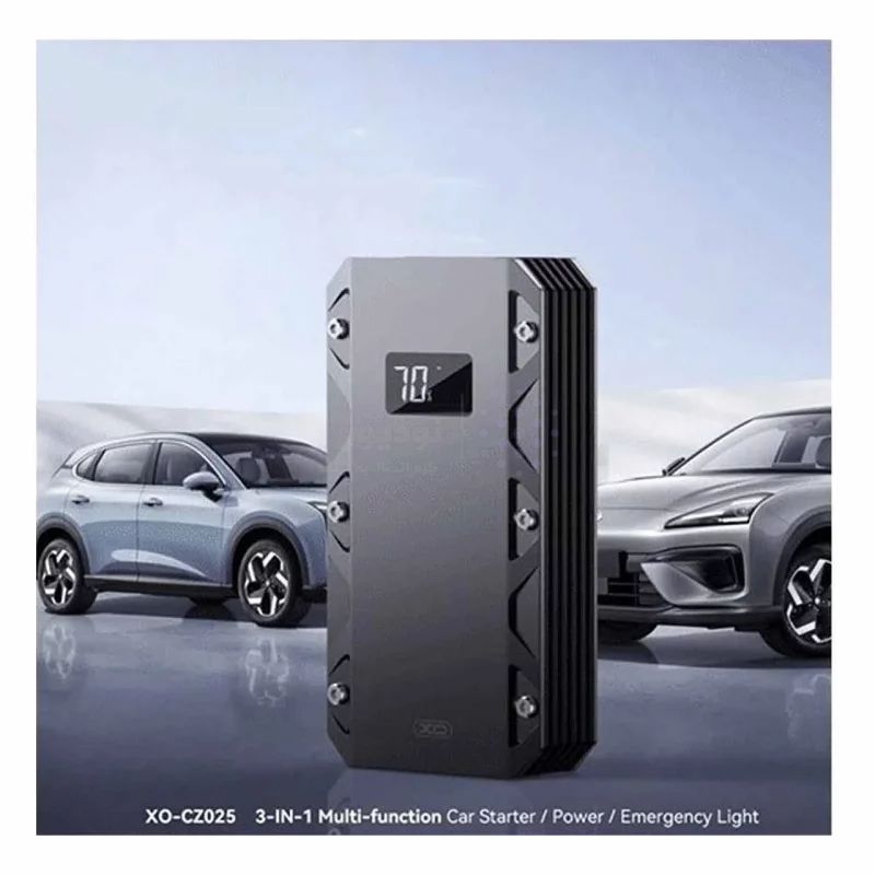 جامپ استارتر خودرو و پاوربانک18W فست شارژ XO 10000mAh مدل XO-CZ025 - مشکی(دارای چراغ LED) - تصویر 3