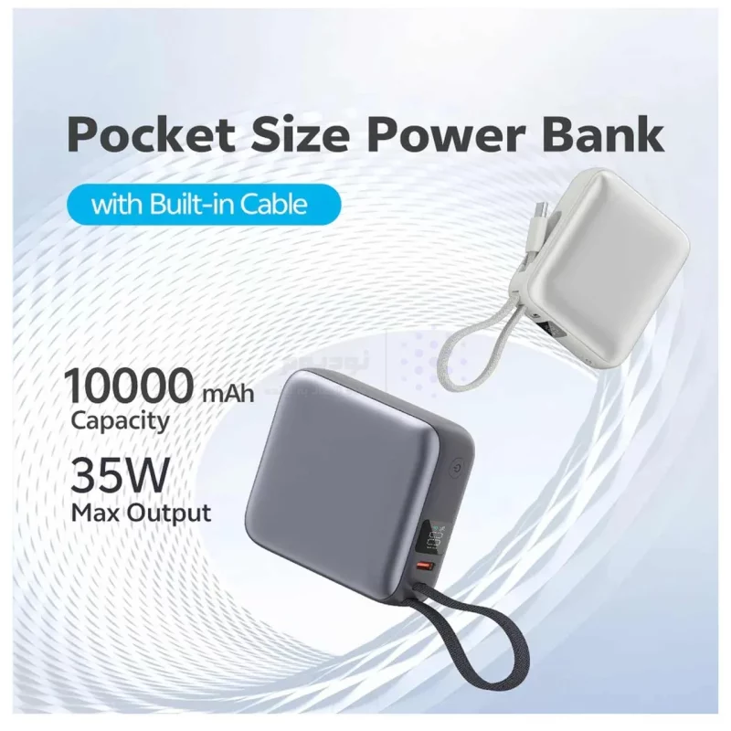 پاوربانک PD و فست شارژ QCY 10000mAh مدل PB10C 35W -خاکستری (گارانتی 18 ماهه شرکتی) - تصویر 6