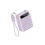 پاوربانک فست شارژ QCY 10000mAh مدل PB10D 22.5W - بنفش (گارانتی 18 ماهه شرکتی)