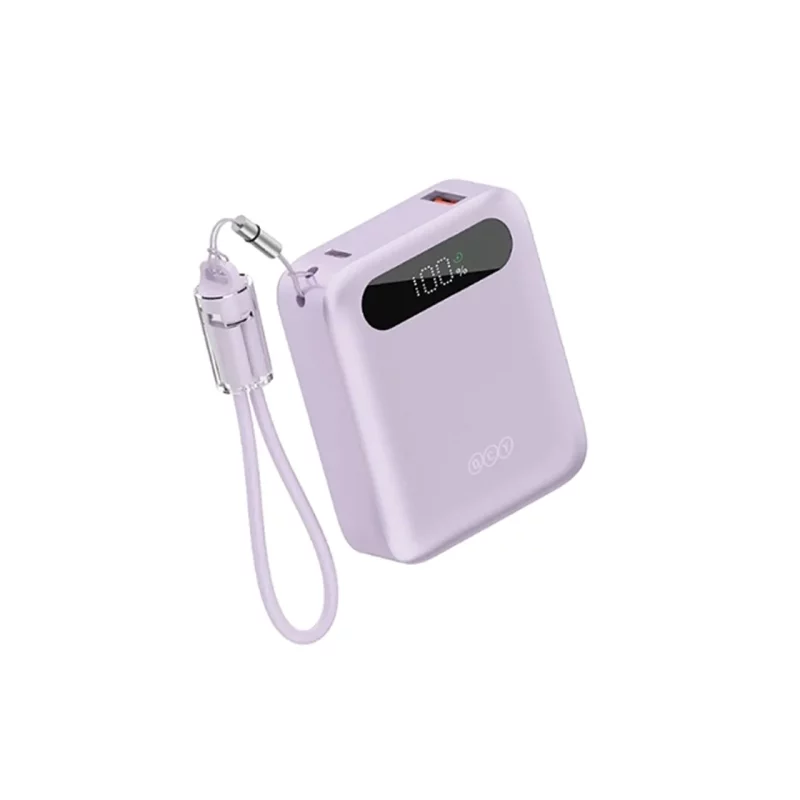 پاوربانک فست شارژ QCY 10000mAh مدل PB10D 22.5W - بنفش (گارانتی 18 ماهه شرکتی) - تصویر 2