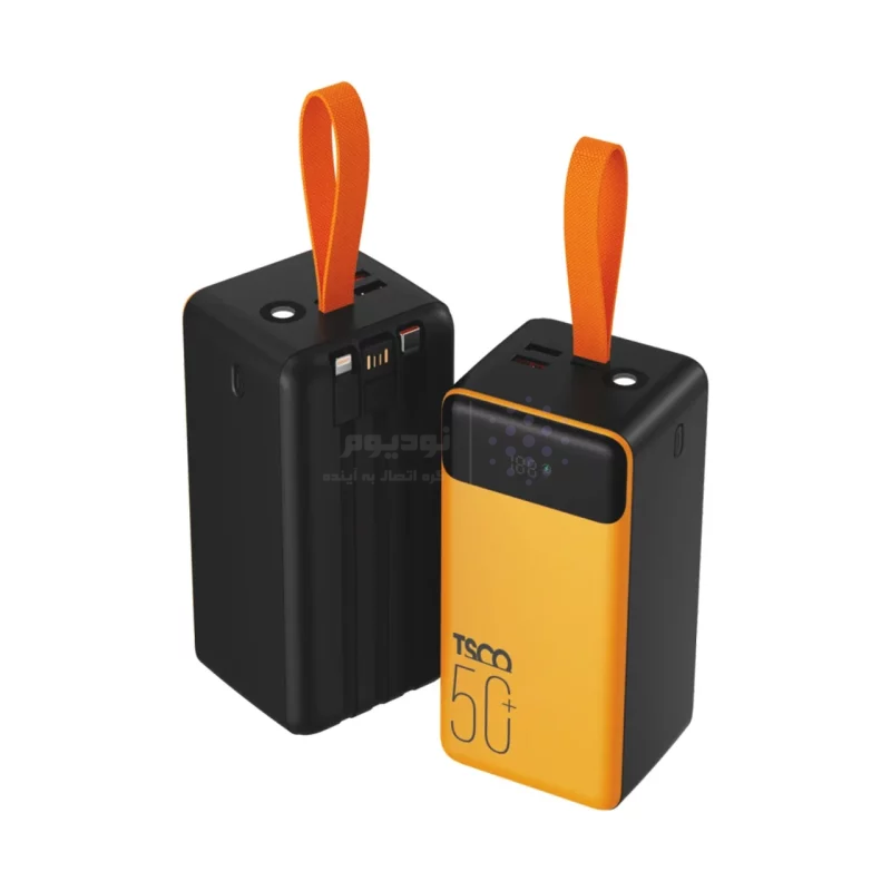 پاوربانک فست شارژ TSCO 50000mAh مدل TP 5001 22.5W - زرد مشکی - تصویر 4