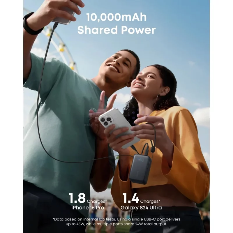 پاوربانک فست شارژ Anker 10000mAh مدل A1638H21 45W - سفید (گارانتی 18ماهه حافظه طلایی ایستا) - تصویر 3