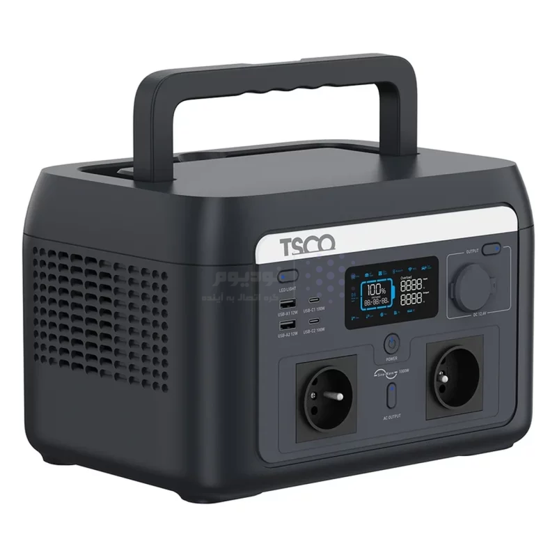 پاور استیشن TSCO 12000mAh مدل TST 1000 1000W - مشکی - تصویر 5
