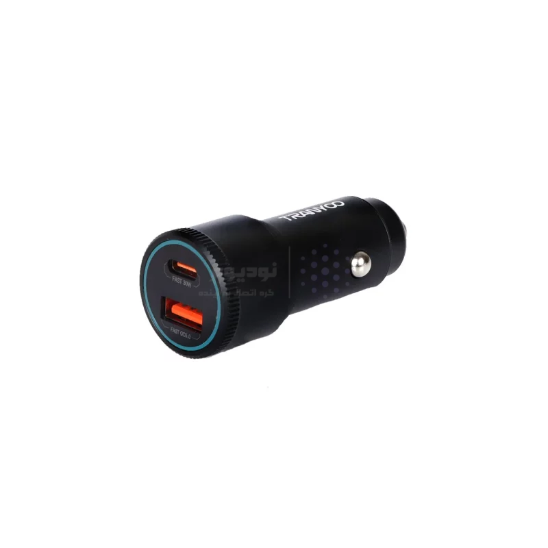 شارژر فندکی فست دو پورت Tranyoo مدل T-C22 48W - مشکی - تصویر 4