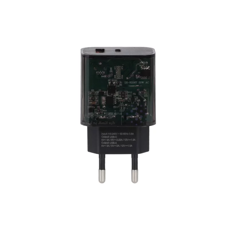 شارژر دیواری 20W فست و PD دو پورت Crbe مدل CR-R105 - مشکی (گارانتی یکساله PMC) - تصویر 4