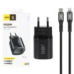 شارژر دیواری فست و PD تک پورت JBQ مدل HC-DP20 20W همراه با کابل Type-C to Lightning - مشکی