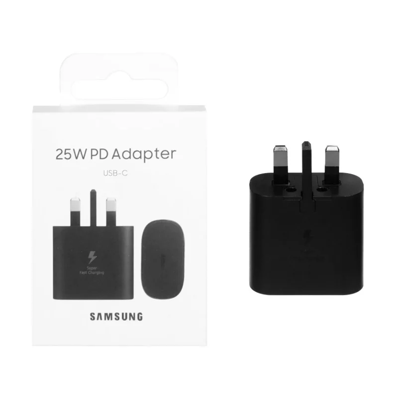 شارژر دیواری سه پین SAMSUNG 25W TA800 (فست و PD) - مشکی - BSA - تصویر 2
