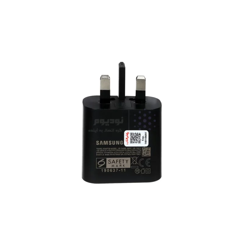 شارژر دیواری سه پین SAMSUNG 25W TA800 (فست و PD) - مشکی - BSA - تصویر 3