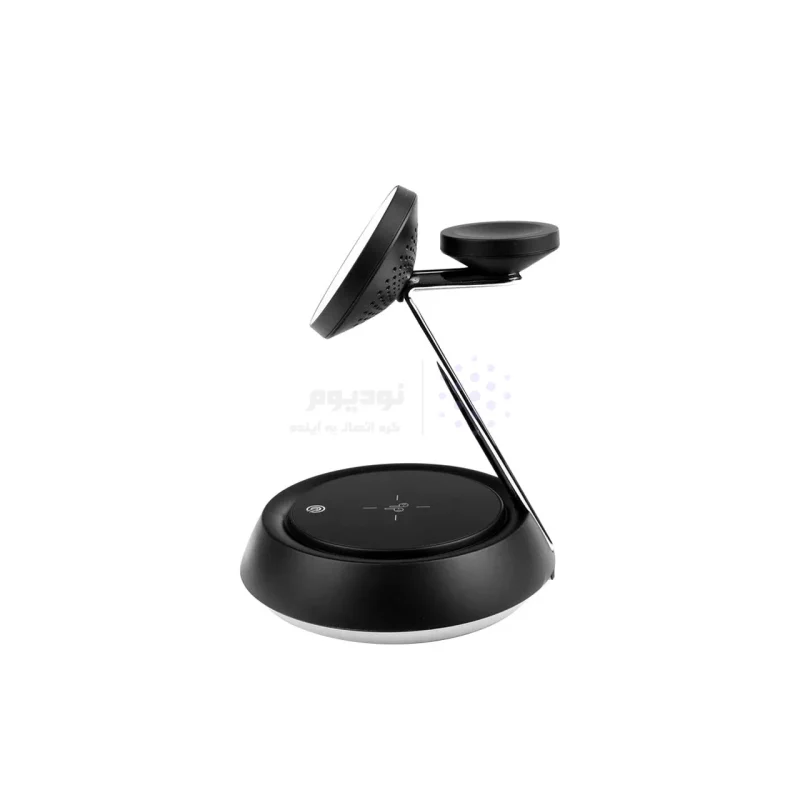شارژر وایرلس سه کاره Hiska مدل HR-13 - مشکی - تصویر 5