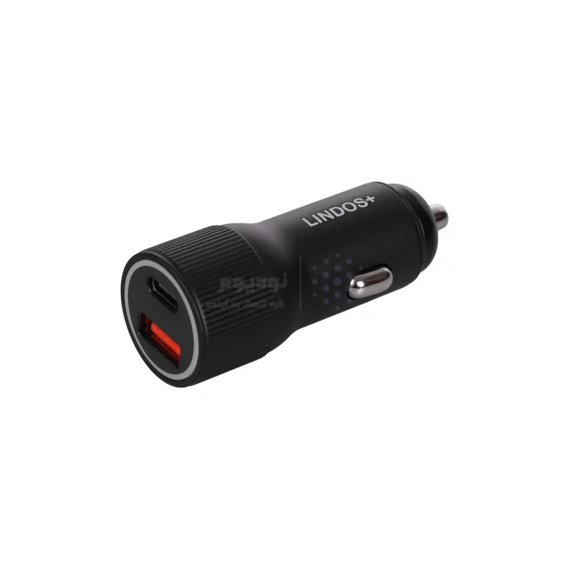 شارژر فندکی فست و PD دو پورت +Lindos مدل LN-CR2 - مشکی - تصویر 4