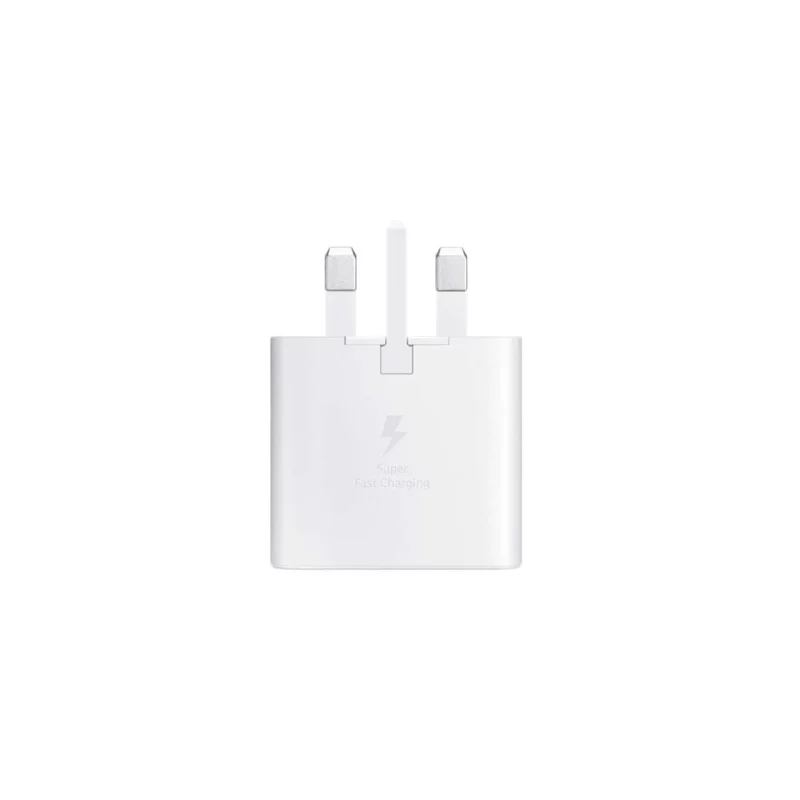 شارژر سه پین SAMSUNG 25W اصلی S24 FE T2510 ( فست و PD) سفید DST (شش ماهه شرکتی) - تصویر 2