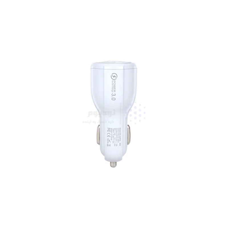 شارژر فندکی فست و PD دو پورت مدل TE-348PD 18W - سفید - تصویر 3