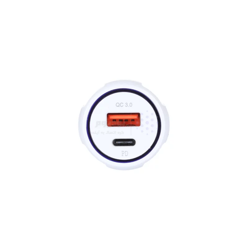 شارژر فندکی فست و PD دو پورت مدل TE-348PD 18W - سفید - تصویر 5