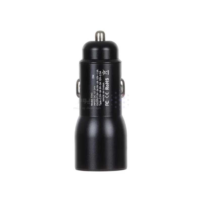 شارژر فندکی فست و PD دو پورت FIRSTYOU مدل F043 48W - مشکی - تصویر 3