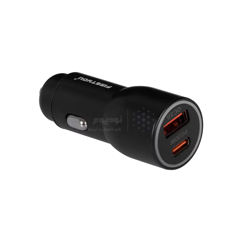 شارژر فندکی فست و PD دو پورت FIRSTYOU مدل F043 48W - مشکی - تصویر 4