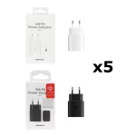 شارژر دیواری PD و فست تک پورت Samsung مدل T1510 15W (پک 5 عددی) (گارانتی پارتیان پایا) درجه یک