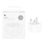 شارژر دیواری اپل سه پین 20W اصل چین - سفید - درجه یک (گارانتی تعویض)