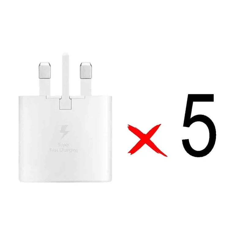 شارژر دیواری سه پین PD و فست Samsung مدل TA800 25W - سفید - SMO (گارانتی 6 ماهه شرکتی) (بسته 5 عددی) - تصویر 2