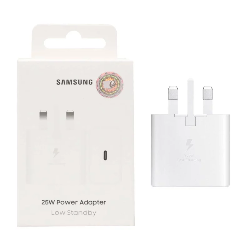 شارژر سه پین SAMSUNG 25W T2510 ( فست و PD) سفید (گارانتی 6 ماهه شرکتی) - تصویر 2