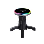 شارژر وایرلس و هولدر گوشی موبایل دریچه کولری Hiska مدل HK-2352W - مشکی - تصویر 3
