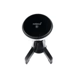 شارژر وایرلس و هولدر گوشی موبایل دریچه کولری Hiska مدل HK-2354W - مشکی - تصویر 3