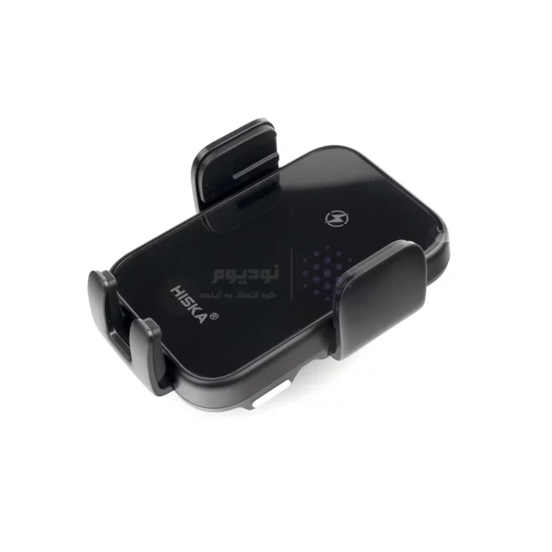 شارژر وایرلس و هولدر گوشی موبایل دریچه کولری Hiska مدل HK-2355W - مشکی - تصویر 5