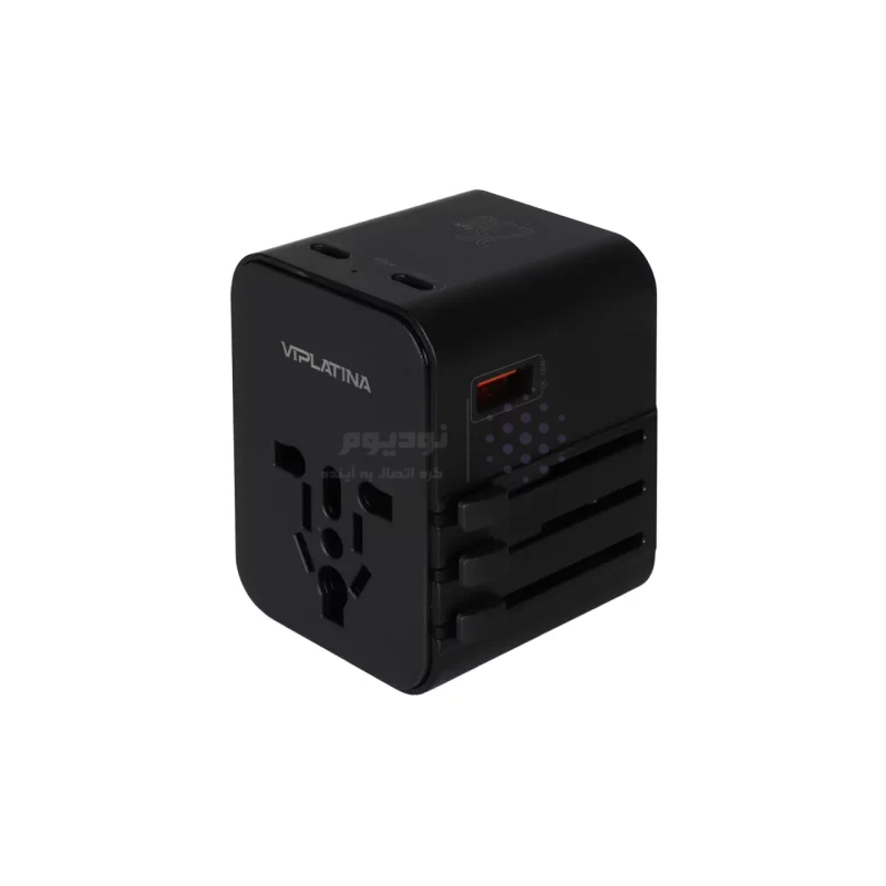 شارژر دیواری فست سه پورت 25W VIPLATINA مدل VC126 - مشکی (گارانتی 18 ماه تعویض نیکان همراه) - تصویر 3