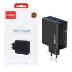 شارژر دیواری PD 100W و فست سه پورت Hiska مدل H-156EU - مشکی