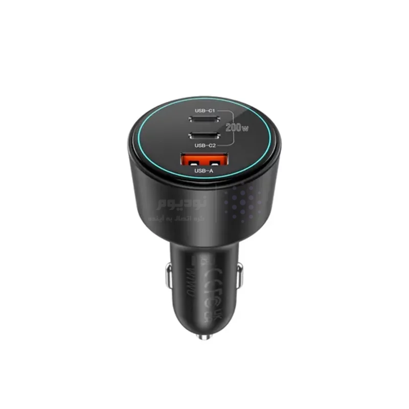 شارژر فندکی PD و فست سه پورت Earldom مدل CC35 200W - مشکی - تصویر 3