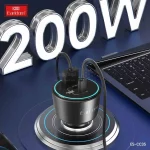 شارژر فندکی PD و فست سه پورت Earldom مدل CC35 200W - مشکی - تصویر 8