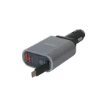 شارژر فندکی PD و فست سه پورت Nitu 120W مدل NDC42 به همراه کابل شارژ متصل Type-C - خاکستری (گارانتی 18 ماه تعویض نیکان همراه) - تصویر 5
