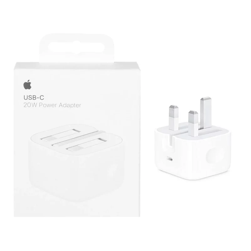 شارژر دیواری اپل 3 پین 20W - سفید - اصل چین (گارانتی شش ماهه شرکتی) - تصویر 2